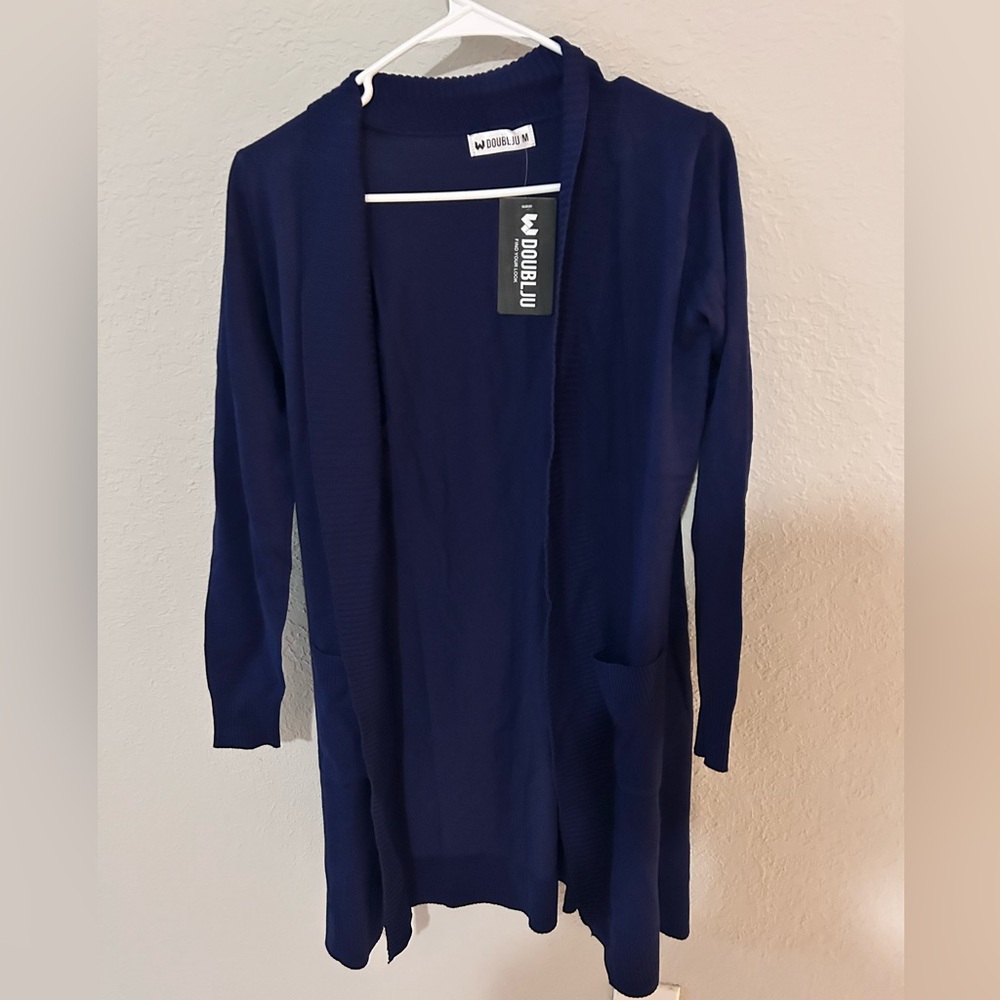 Women's Navy Cardigan Sweater